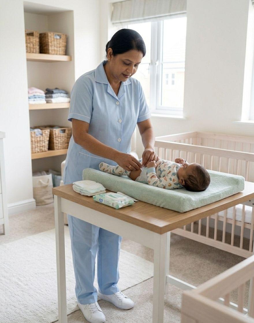 Blue Uniform Co-ord – Cotton Pant & Shirt Set for Nurses, Nannies & Housemaids